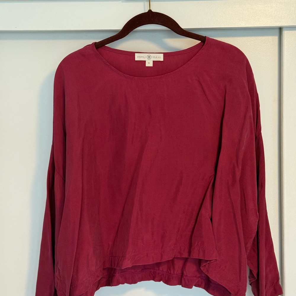 MIMU MAXI Women's Berry Long Sleeve Top